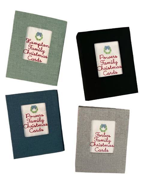 Christmas Card Keepsake Book in Green